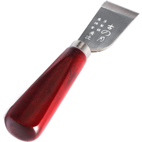 Galaxy DIY Lærblad Spade Håndverktøy med Trehåndtak Rustfritt Stål Blad for Lærarbeid