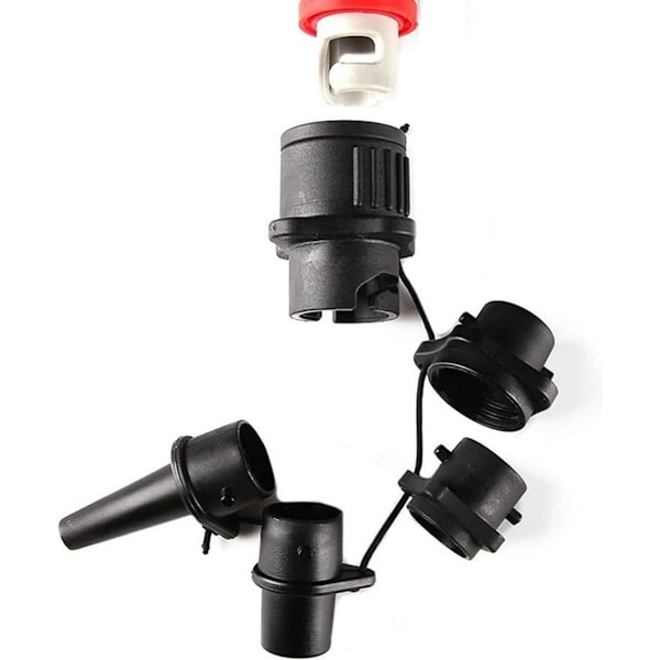 4 stk luftventilfeste - luftventiladapter - oppblåsbare pumpemunnstykker - padlebrett pumpemunnstykker