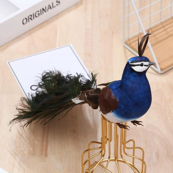 Puutarha-patsas Peacock-hahmo Käsintehty patsas terassille Taidekoriste Nurmikko-koristeet sisä- ja ulkokäyttöön joulukoristeet