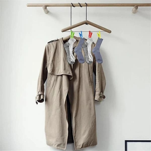 60 sock clips for washing machine and dryer, sock clips with hooks, sock holder washing machine, Dir_yux