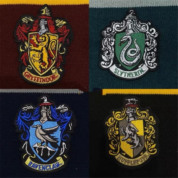 Harry Potter Halsduk Mjuk Klassisk Vinterstickad Slytherin