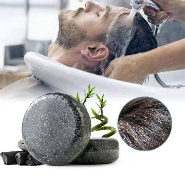 TG 3X Grått Hår Bambu Kull Bar Grå Hår Reverse Bar, Hår Dar
