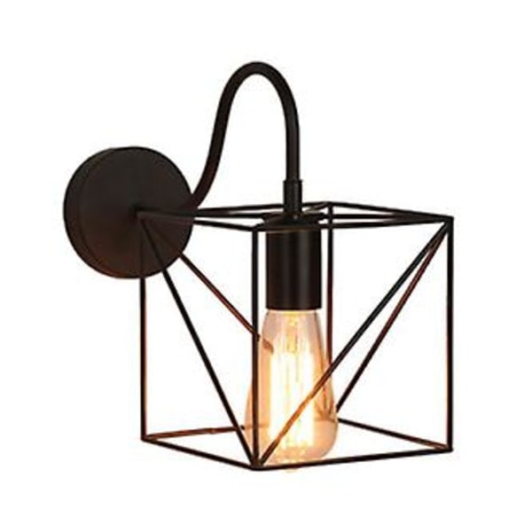 Vintage Led Vægslampe Retro Loft Industrielt Vægslampe Sort