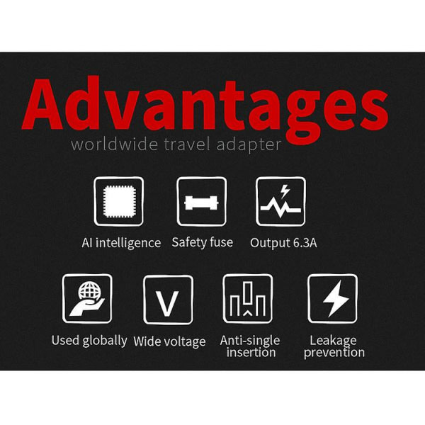 Travel monitoiminen USB -omvandlare 4USB-laddningsställ