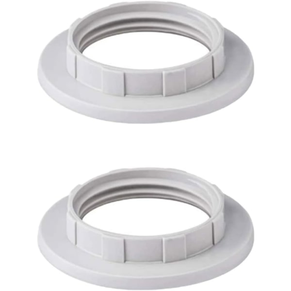 Galaxy 2 ST Metall Lampskärm Reducer Ring, för E27 Plate Light Fitting Lampskärm Bricka Adapter Converter, vit vit