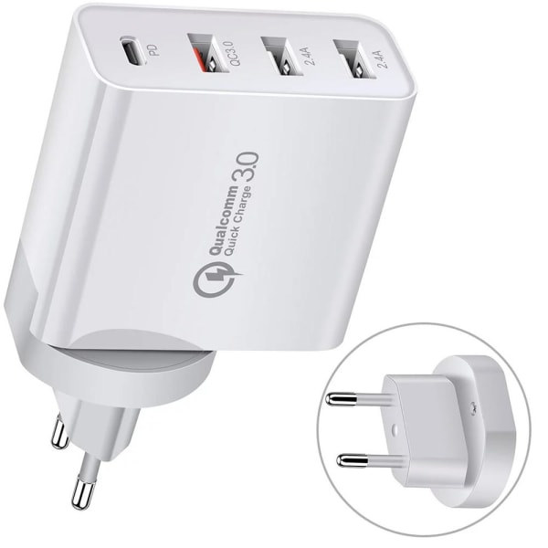 TG Snabbladdare PD 48W Väggadapter Svart