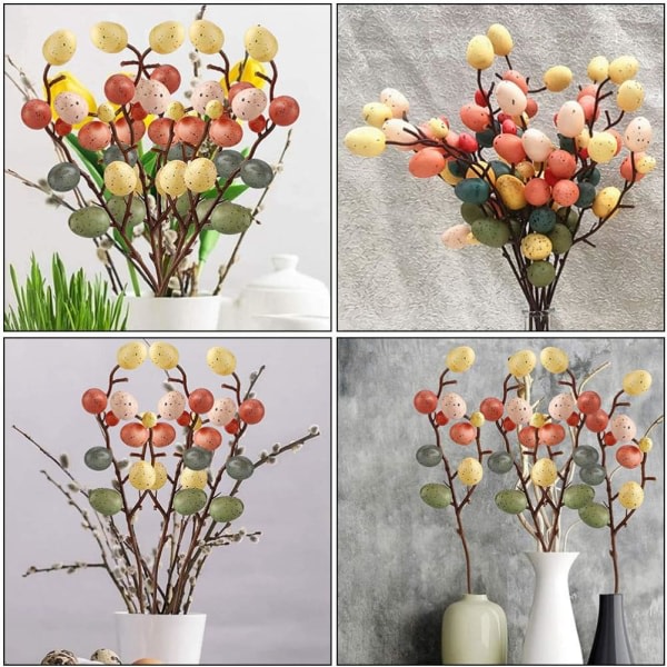 Galaxy 5 delar konstgjorda påskägg Gren dekoration Grenar konstgjorda blomsterarrangemang DIY