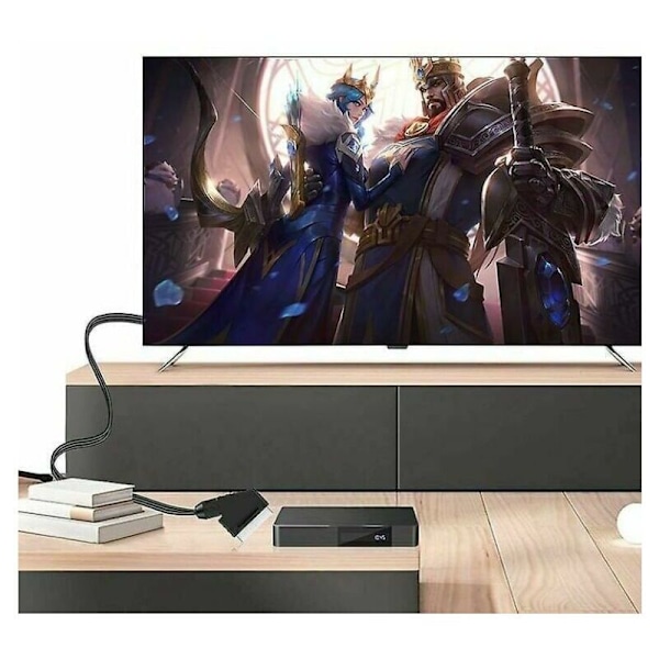 Scart til HDMI Konverter Audio Video Adapter til HDTV/DVD/Set-Top Boks/PS3/PAL/NTSC Starlight - RWVoltage Converter..DEBUNS