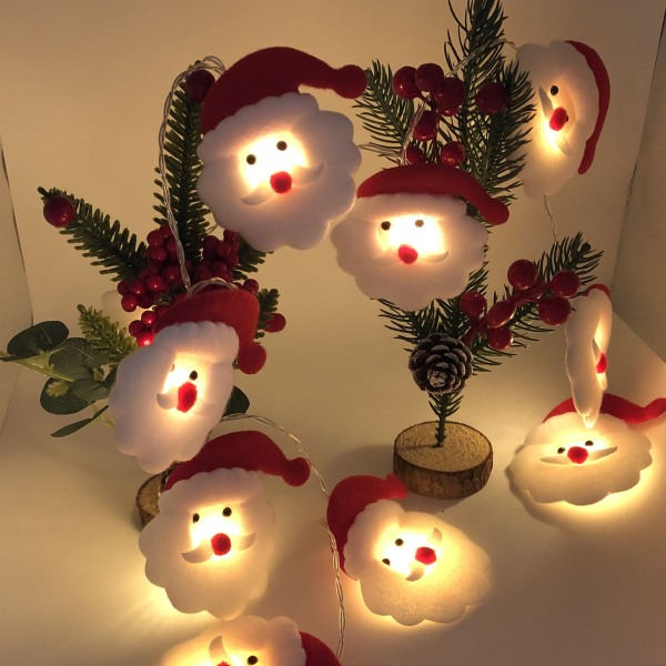 Julgranspynt med LED-ljusslinga - Tomte