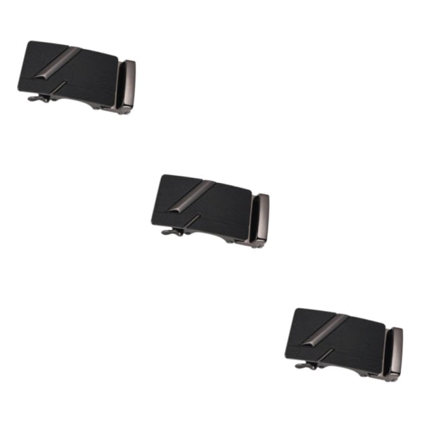1/2/3/5 Herrar Solid Automatisk Spänne Ratchet Läder Metallbälte 3-pack