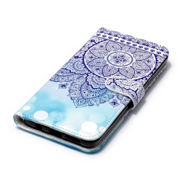 Plånboksfodral Galaxy S9 - Mandalablomma Blå & Vit