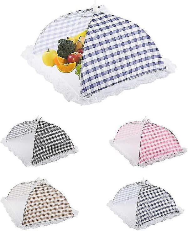 4-pack Mattskydd 30 cm Pop-up Mesh Mattskydd Tält Återanvändbara och Hopfällbara Paraplyskydd Skärmar Nät Utomhus Picknick Mattskydd Mat Flugnät_yux
