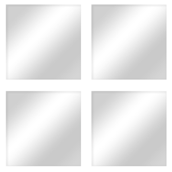 TG 4-pack Självhäftande Speglar Transparent