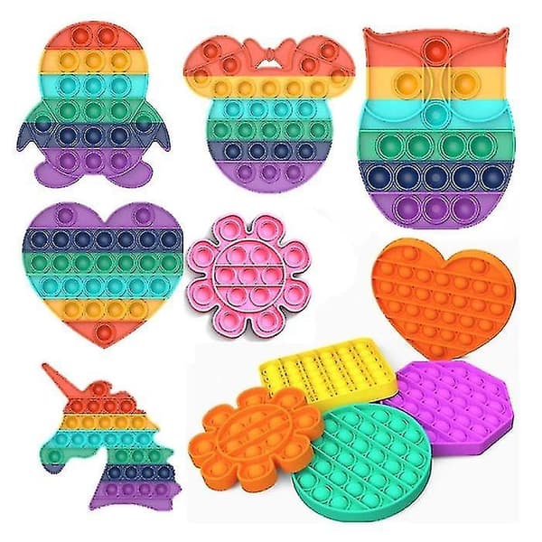 Stuff Certified Pop It - Fidget Antistressleksak Bubbla Leksak Silikon Fyrkant Vit