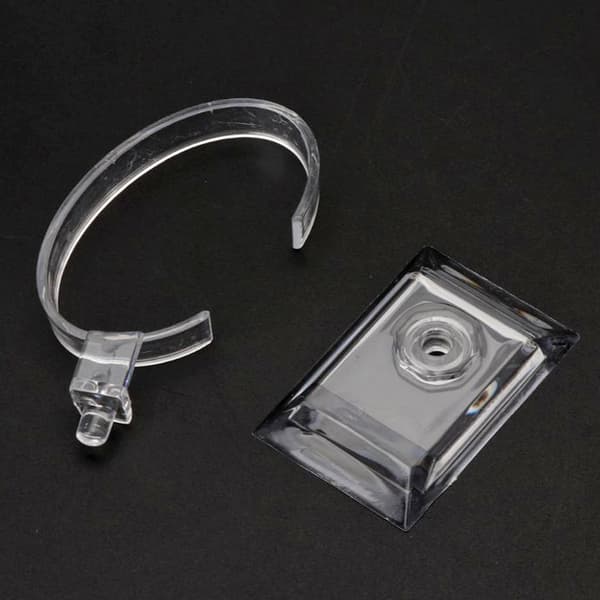 2 gennemsigtige armbåndsurdisplaystandere