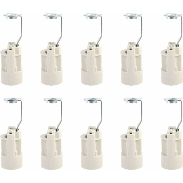 Galaxy Sockel för E14-lampa Justerbar E14-lamphållare Omvandlare E14-lamphållare Sockelstöd 10 st (vit)