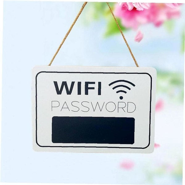 Trä WiFi Lösenordspanel Hängbräda Reception Hängande Plattor Wifi