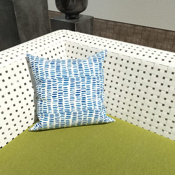 Kuddfodral för utomhus/inomhus, ENDAST fyrkantiga kuddfodral, moderna kuddfodral för soffa uteplats Soffdekoration 18 x 18, 2-pack, Pebble Blue