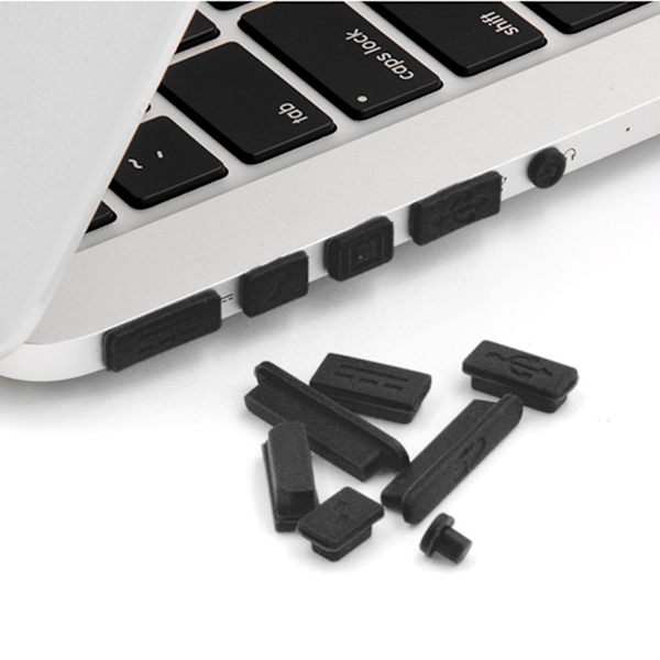 12 kpl/setti Silikon pölynkestävä tulppa Stopper Kit Macbook Air Pro Retina 11\" 13\"