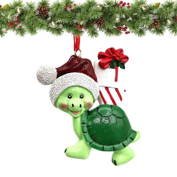 Julsköldpaddsberlocker Trädhängande Prydnader Dekorationer för Hem Barn Present Noel Navidad Inredning