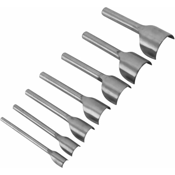 7st Halvrunda DIY Läderhantverksverktyg Bågform Bältesändskärare Läderrem Halvcirkel Stansverktyg (10-40mm)