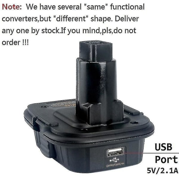 DeWalt 18V/20V Milwaukee 18V Litiumbatteri Omvandlare till DeWalt 18V DC9096 Nickel Batteri Adapter med USB-port