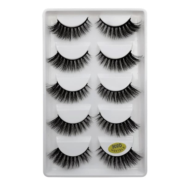 Par falska ögonfransar - 3D faux mink - G806 - Falska ögonfransar
