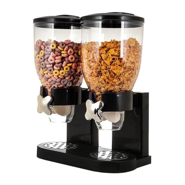 TG Cornflakes Dispenser för 2x 500 g Svart