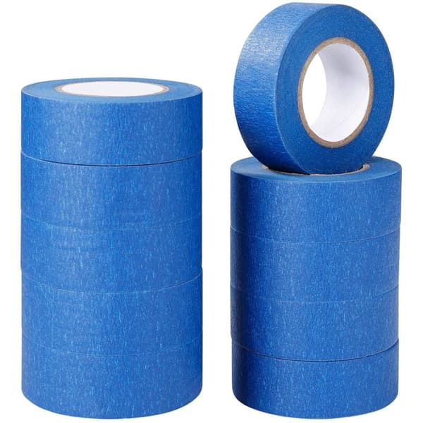 Blå Malertape Malertape til Mærkater, Sprøjtemaling, Malere, Håndværk 10 Ruller 24mm × 20m