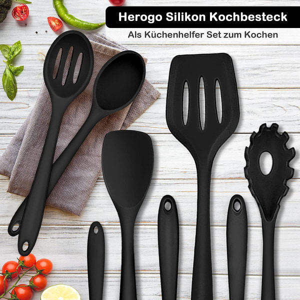 10 stycken köksredskap i silikon, Köksredskap Bitar Silikonredskap