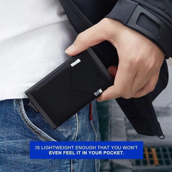 Pop-up tunn plånboksskydds-ID-hållare i alumiini roséguld