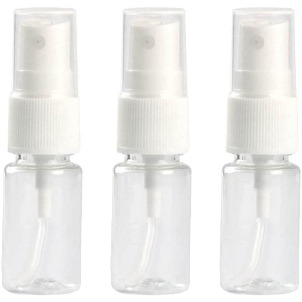 Galaxy 10ml klar plast sprayflaska påfyllningsbar vätskebeholder 3 stykker