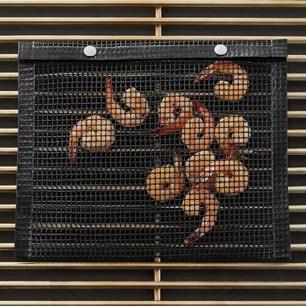 2X Grillposer, Meshposer til Grillning Sort Black one size