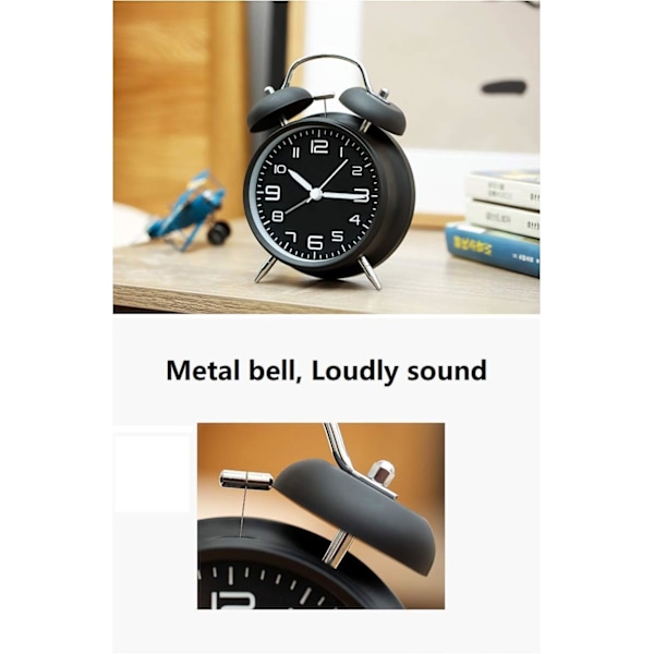 Dubbellarm, extra högljudd mekanisk ringsignal, matt hölje