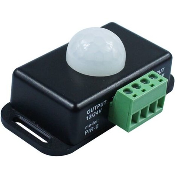 DC 12V LED Infraröd Rörelsedetektor Rörelsedetektor PIR Rörelsesensor För LED-remsa/Glödlampa 12V 8A, Fonepro
