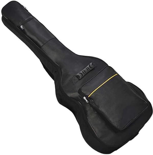 Klassisk gitarrfodral - Akustisk ryggsäck med ytterficka och handtag Vadderad Vattentät För elgitarrer Black_yu