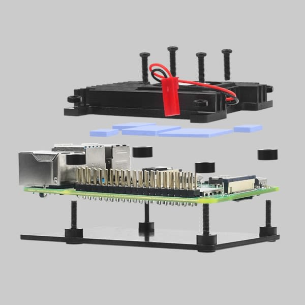 Raspberry Pi 4 4B -kotelo Passiivinen jäähdytys Alumiiniseos Kansi Metallikotelo Pi 4B:lle