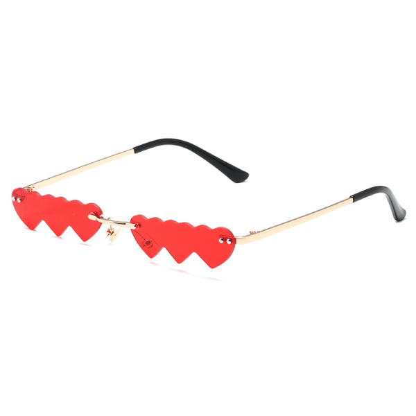 En-delt hjerte solbriller Rimless Heart Party Briller B