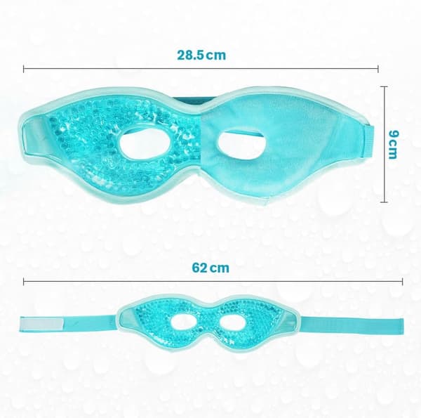 Kølende Øjenmasker, 2-pak Gelperlemasker til Migræneaflastning & Opsvulmede Øjne 2PCS