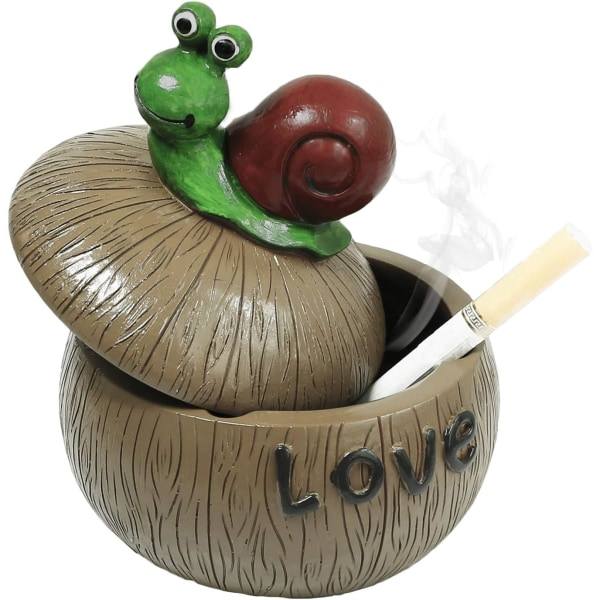 Snigel-Cigarett Askkopp Kreativ Groda Askkopp med Lås Heminredning