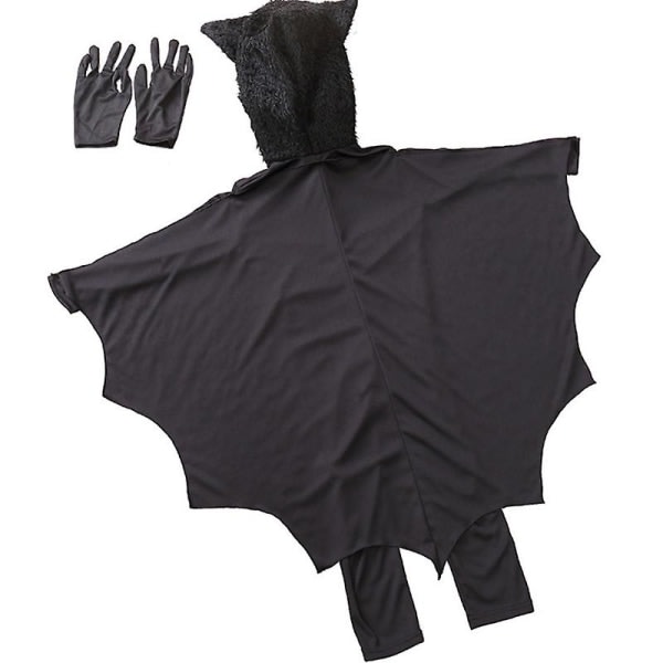 Halloween barn flicka vampyr fladdermus Cosplay kostym Fancy Dress Outfit Set 10-11 år