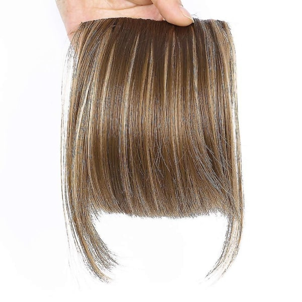 TG Bangs Clip, Syntetisk Hårforlengelse Front Neat Bang Fringe, En Del 6'' Kort Rakt Hårstykke