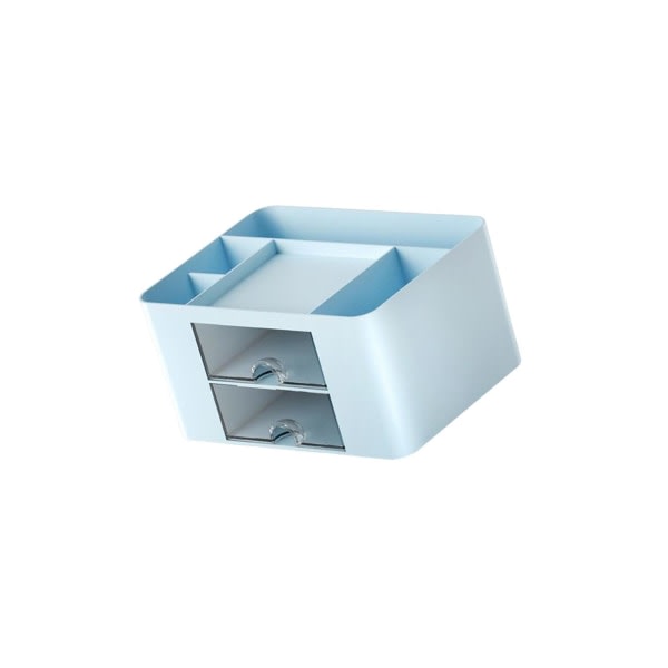 Pennhållare Office Desk Organizer med lådor mått Blå 19,5 x 14 x 10 cm