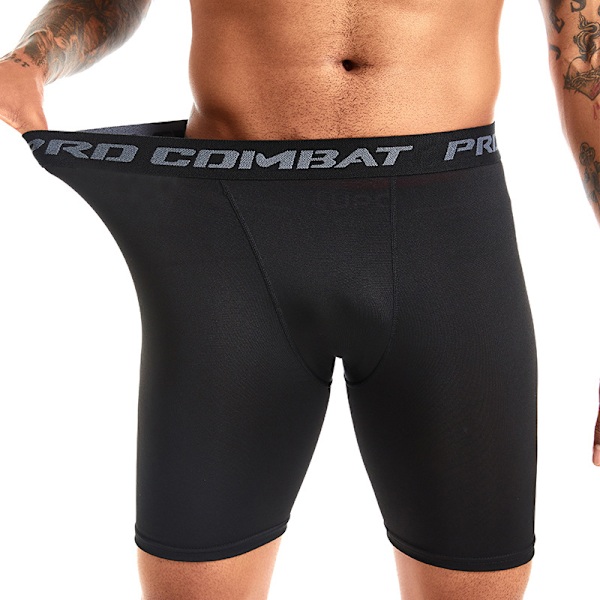 Basketboll fempunkts tighta sportbyxor löpning fitness snabbtorkande leggings herrshorts tighta sportbyxor Royal Blue XL