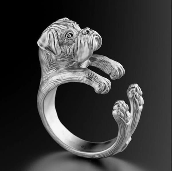 Call Dog BOXER Dyreelsker Hund Silver Silver