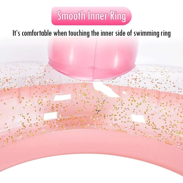 Uppblåsbar pool, flamingo pool glitter rosa luftmadrass
