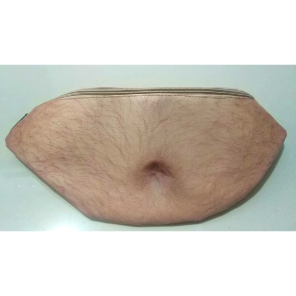 Miesten ja naisten vyölaukku Olut Vatsa Nahkavyö Luova Hauska Väärennös Vatsa Simulointi Iso Vatsa Rikkoutuminen Karvainen Vatsa 48*18,5*10cm