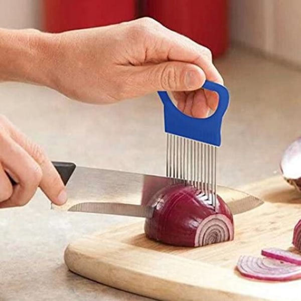 Lökhållare Slicer Rostfritt Stål Stift Grönsak