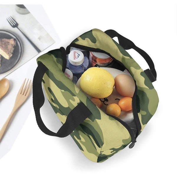 Amerikansk Armé Camo USA Kamouflage Mönster Unisex Isolerad Matsäck Tygväska Lunchlåda Kylväskor För Utomhus / Arbete / Universitet