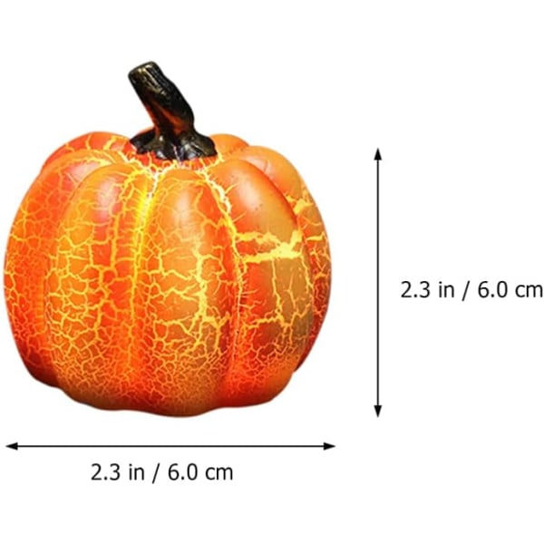 2stk LED Lysende Gresskarlykt Batteridrevet Gresskar Ornament